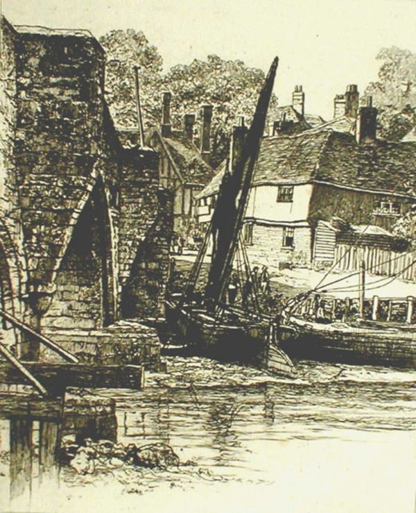 Richard S Chattock - 'On the Medway' (1881)