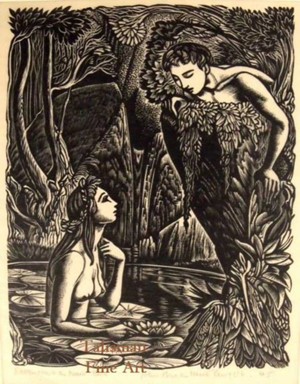 John Buckland Wright - Endymion and the Naid, Book 2  wood engraving (We have more Buckland Wright)
