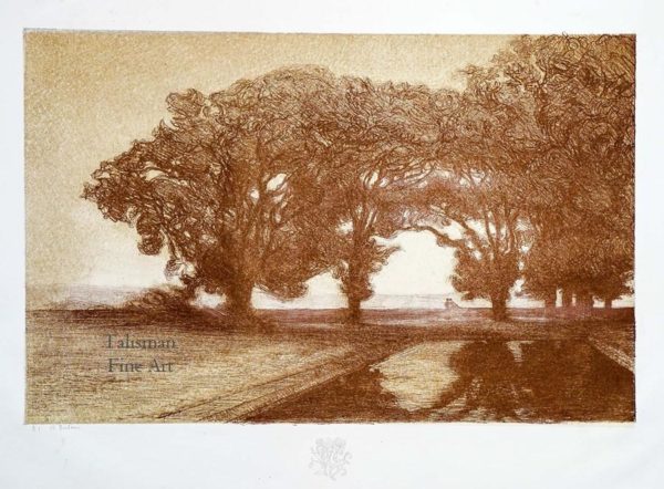 Charles-Marie Dulac, lithograph 8, Suite de paysages. (We have more works for sale by Charles Dulac)