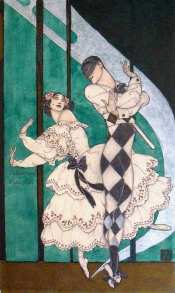 Vera Willoughby - A ballet scene with two dancers. We have more works by Vera Willoughby.