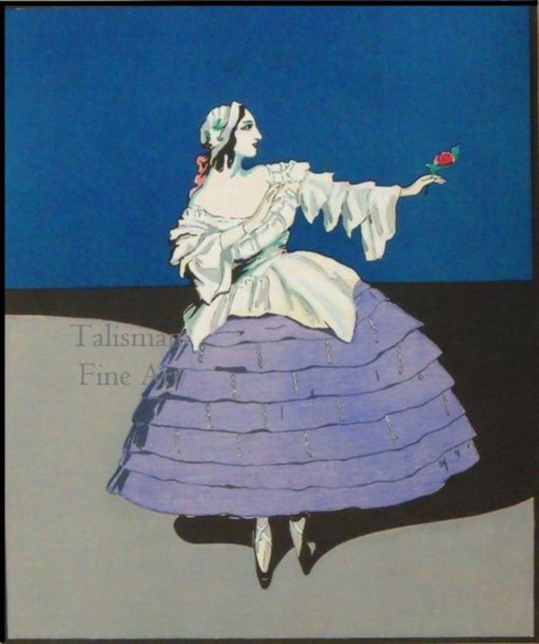 Vera Willoughby - Lubov Tchernicheva dancing Carnaval (We have more works by Vera Willoughby)