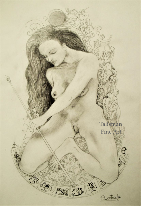 Alostreal, Untitled Erotic Drawing No 8 (We have more work by this artist)