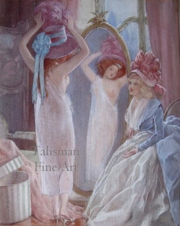 Vera Willoughby, 'The New Hat', Watercolour for sale. We have more work by Vera Willoughby