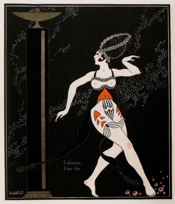 George Barbier Pochoir of Tamara Karsavina in Salome