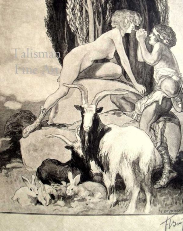 Franz von Bayros 'Götterliebschaften'  (Love Affairs) Portfolio of 10 signed prints