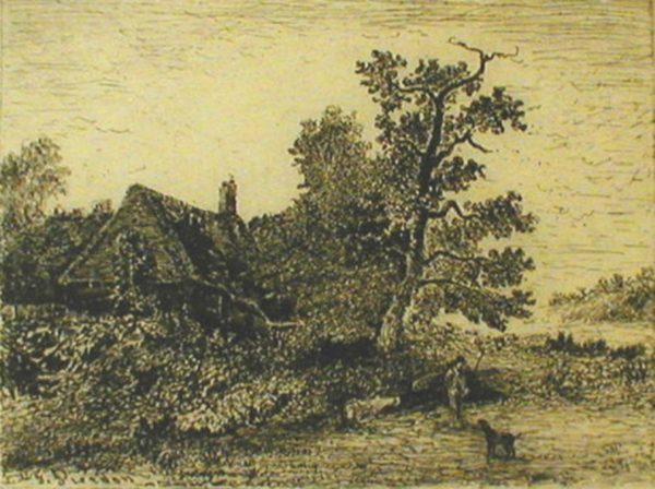 Francois Pierdon - Landscape with Cottage