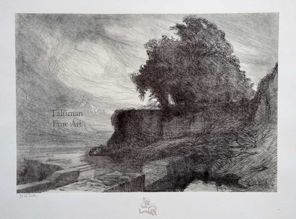 Charles-Marie Dulac, lithograph 4, Suite de paysages. (We have more works for sale by Charles Dulac)