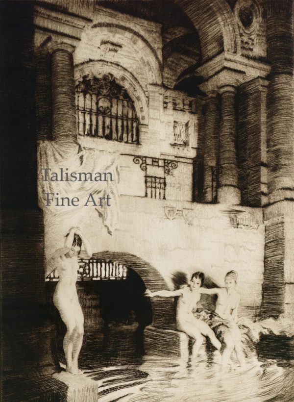 William Russell Flint  'Bagno della Marchesa' Drypoint for sale (We have more works by Flint) - Image 2