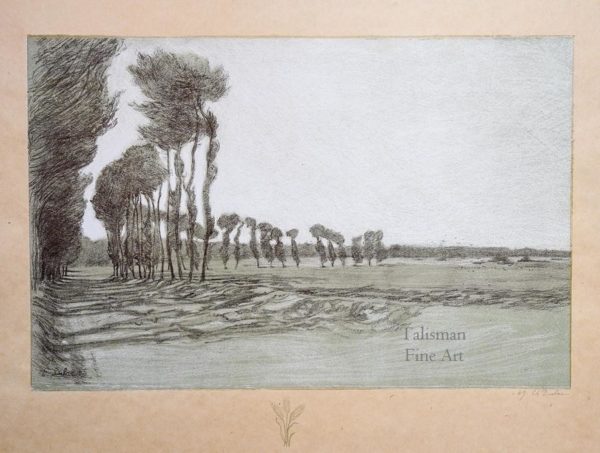 Charles-Marie Dulac, lithograph 5, Suite de paysages. (We have more works for sale by Charles Dulac)