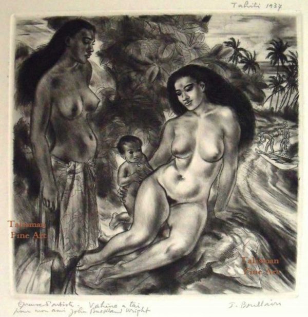 Jacques Boullaire - 'Vahine, Tahiti'  (We have more works by Jacques Boullaire).