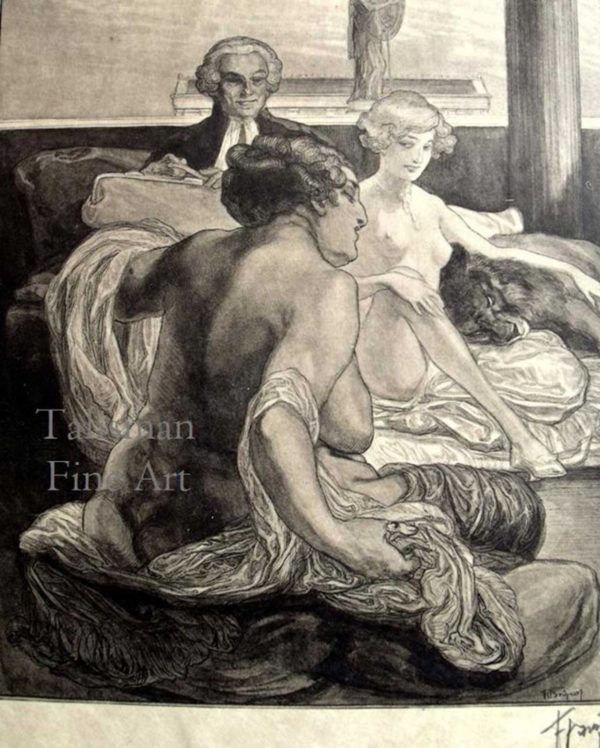 Franz von Bayros 'Götterliebschaften'  (Love Affairs) Portfolio of 10 signed prints - Image 4