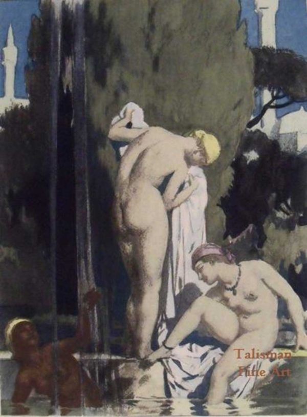 Auguste Leroux - Pochoir for Mémoires de Casanova (Memoirs of Casanova)