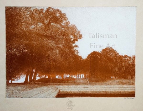Charles-Marie Dulac, lithograph 7, Suite de paysages. (We have more works for sale by Charles Dulac)