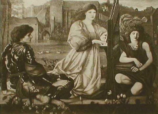After Sir Edward Coley Burne-Jones - 'Le Chant D'Amour'  C.1892 Photogravure