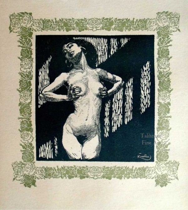 Frantisek Kupka, Wood Engraving No 1 to illustrate 'Le Cantique des Cantiques Qui Est Sur Salomon'.