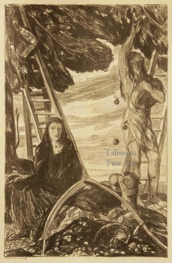 Charles Haslewood Shannon - Autumn, lithograph. (We have more lithographs by Shannon on this website