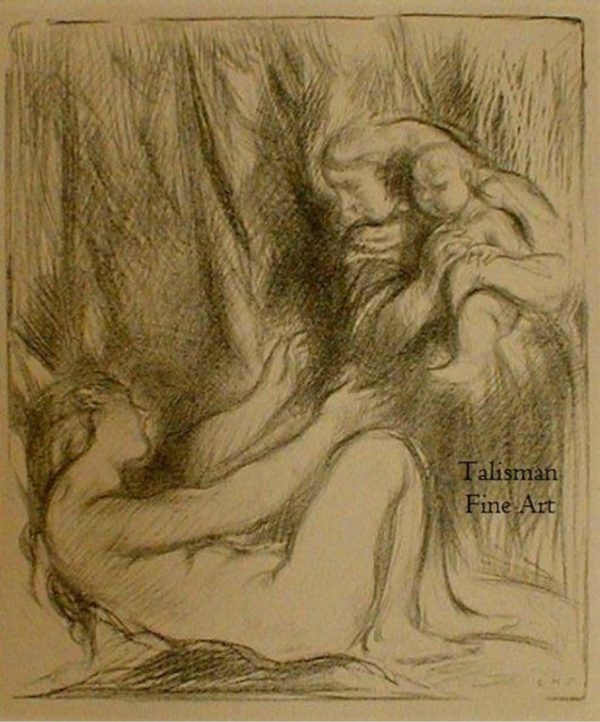 Charles Haslewood Shannon - The Morning Visit. (We have more Shannon lithographs showing here).