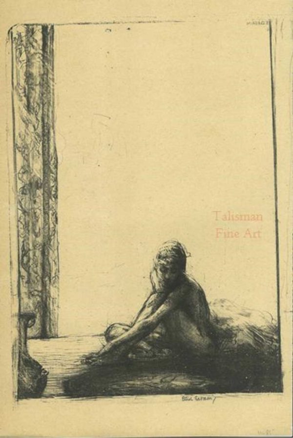 Ethel Gabain - 'Le Bain' lithograph