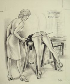 Lynn Paula Russell original signed drawing for the story Back to the Institute, Februs magazine