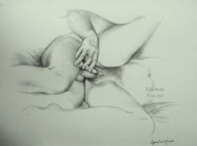 Lynn Paula Russell original signed drawing (No 1) for the ‘Sex Perfect’ publication