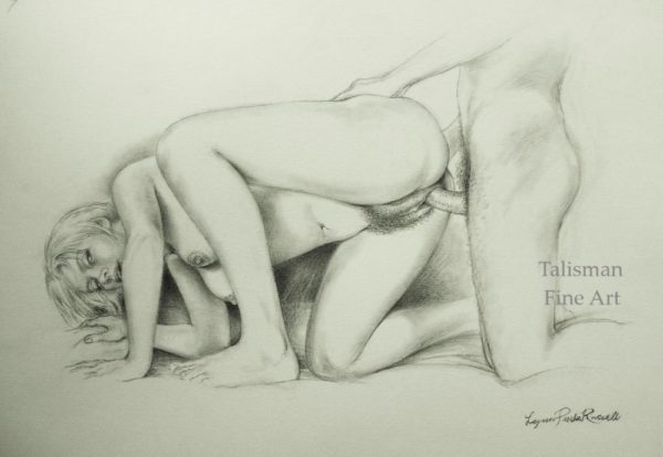 Lynn Paula Russell original signed drawing (No 3) for the Sex Perfect publication