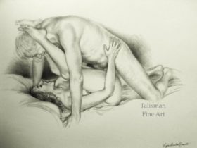 Lynn Paula Russell original signed drawing (No 4) for the publication Sex Perfect