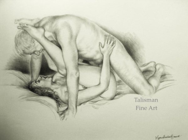 Lynn Paula Russell original signed drawing (No 4) for the publication Sex Perfect