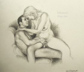 Lynn Paula Russell original signed drawing (No 6) for the Sex Perfect publication