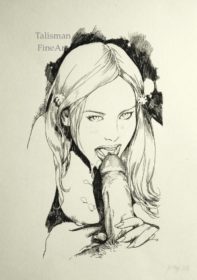 Vania Zouravliov original erotic drawing for Nicole’s Pregnant Hunger page 27