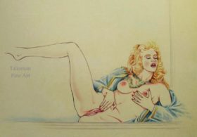 David Wilde original erotic drawing No 2