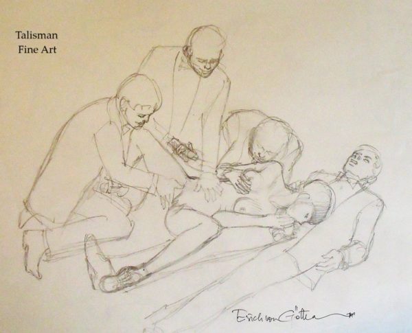 Erich von Gotha, exploratory erotic sketch No 1