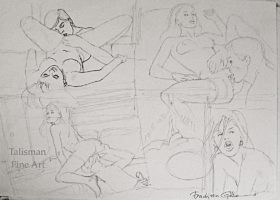 Erich von Gotha exploratory erotic sketch No 2