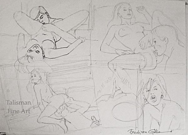 Erich von Gotha exploratory erotic sketch No 2