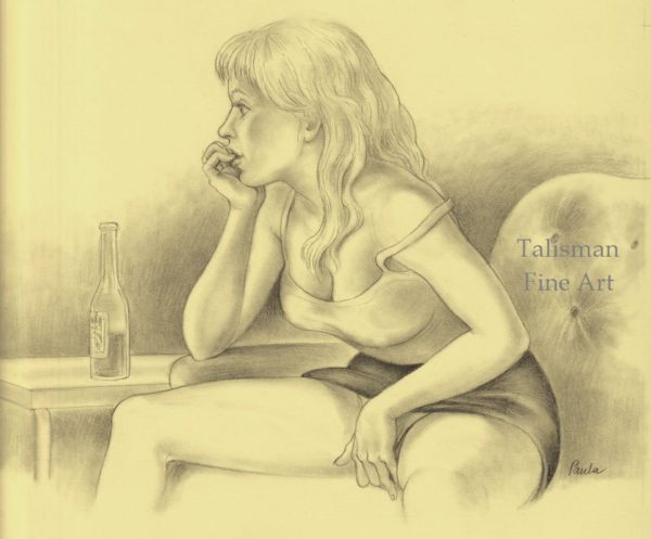 Lynn Paula Russell original signed erotic drawing for Katy and the Key (3)