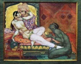 Vera Willoughby Oriental Scene with Three Figures
