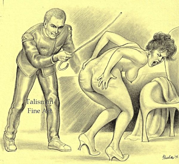 Lynn Paula Russell original signed erotic drawing for Februs 10