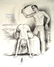 Lynn Paula Russell original signed drawing Perfect Match