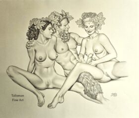 Mark Blanton Erotic ‘Satyromania’ Drawing No 2