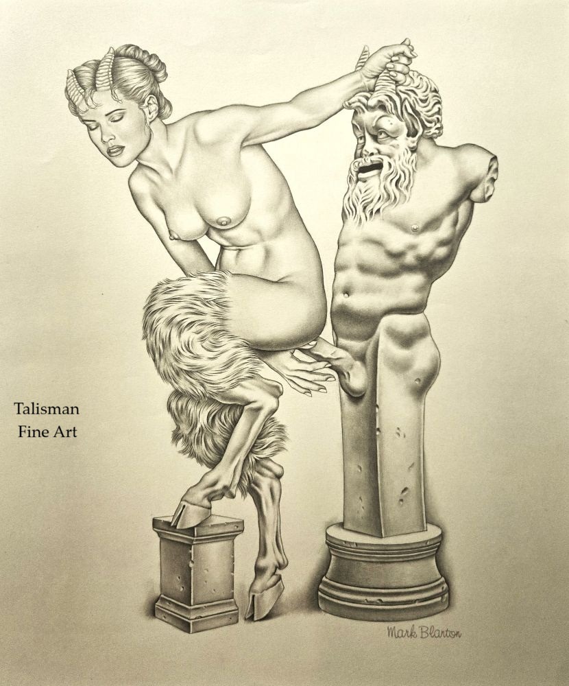 Mark Blanton Erotic ‘Satyromania’ Drawing No 3 Mark Blanton Erotic 'Satyromania' Drawing No 3